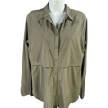 Athleta Women's Green Northstar Long Sleeve Snap Button Hiking Shirt - XS