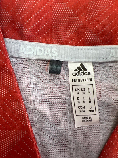Adidas Women's Red/Orange Primegreen Quarter Zip Racerback Sleeveless Shirt - M image 3