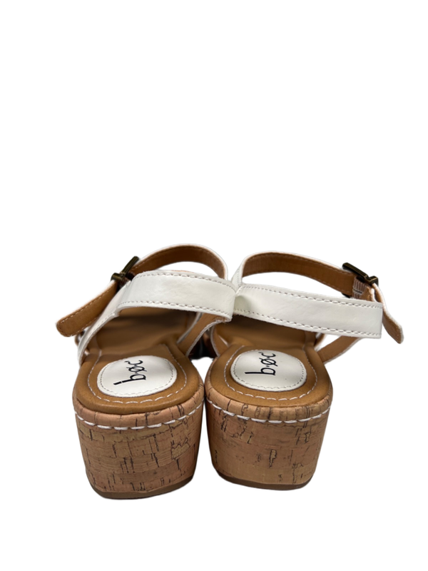 BOC Born Women's White Cork Strappy Slingback Adjustable Wedge Sandals - 7 image 4