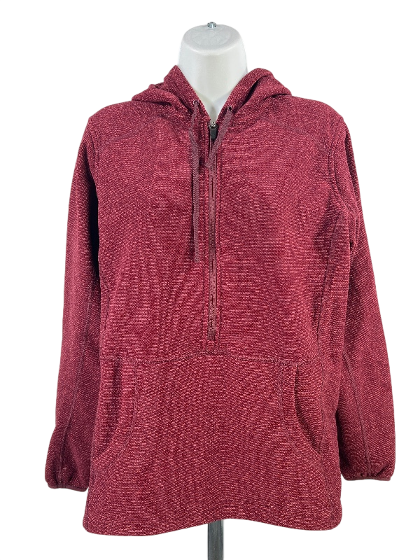 Duluth Trading Women's Burgundy/Red 1/2 Zip Park Point Pullover Hoodie - S