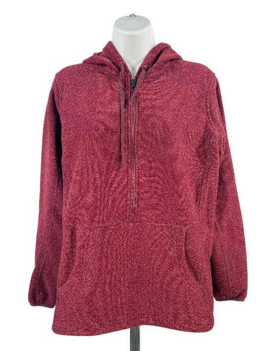 Duluth Trading Women's Burgundy/Red 1/2 Zip Park Point Pullover Hoodie - S