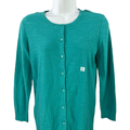 Loft Women's Blue Cotton Long Sleeve Button Up Shirt - XS