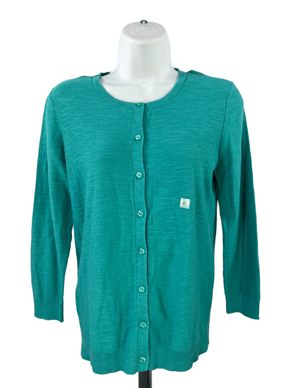 Loft Women's Blue Cotton Long Sleeve Button Up Shirt - XS