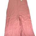 Easel Women's Pink Linen Blend Sleeveless Wide Leg Jumpsuit - L