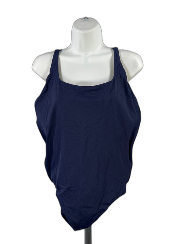 Athleta Women's Navy Blue Adriata One Piece Swimsuit - XL