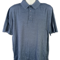 Jos A Bank Men's Blue Traveler Traditional Fit Short Sleeve Polo Shirt - L