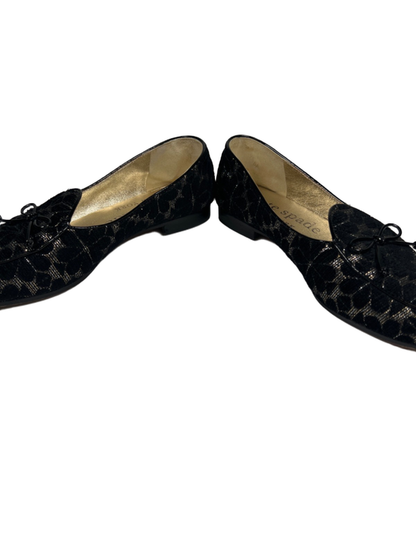 Kate Spade Women's Black/Gold Metallic Floral Slip On Devi Loafer Flats - 7.5 image 6