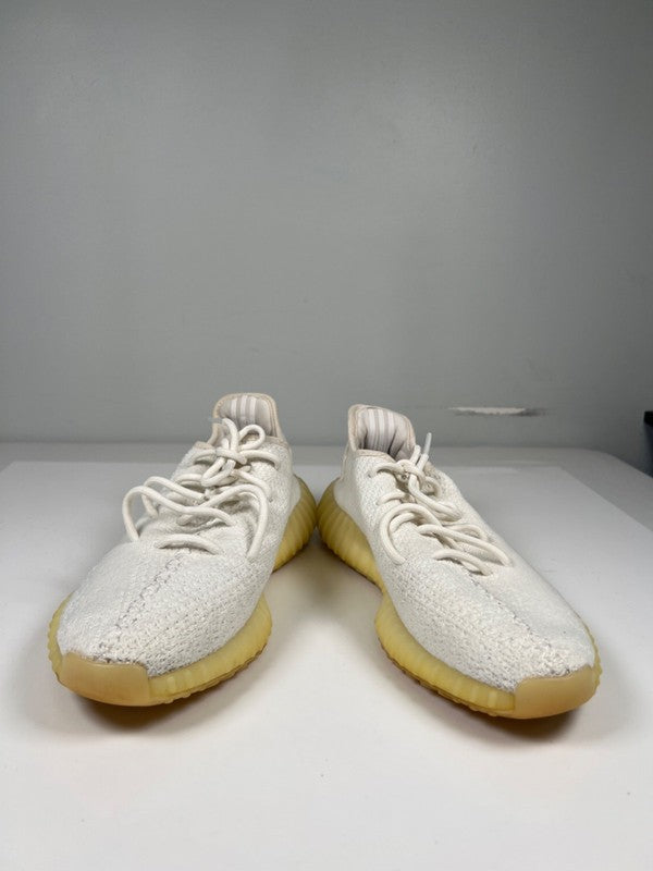 adidas Yeezy Men's White/Cream Boost 350 V2 Lace Up Sneakers - 9.5 image 6