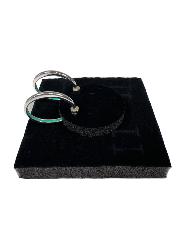 Jenny Bird Women's Silver Tone/Blue Hoop Earrings image 3