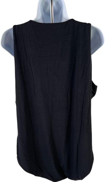 Soma Women’s Black Ribbed High Neck Sleeveless Bodysuit - XXL image 3
