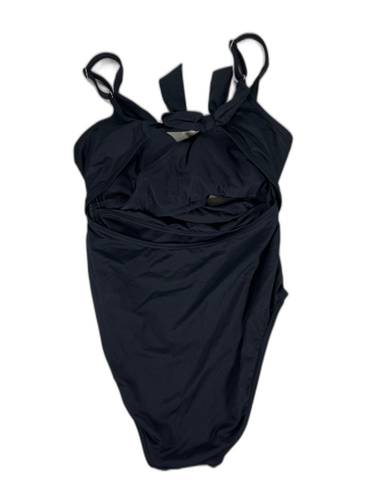 Lands' End Women's Black Monokini Wrap High Leg One Piece Swimsuit - 8 image 2
