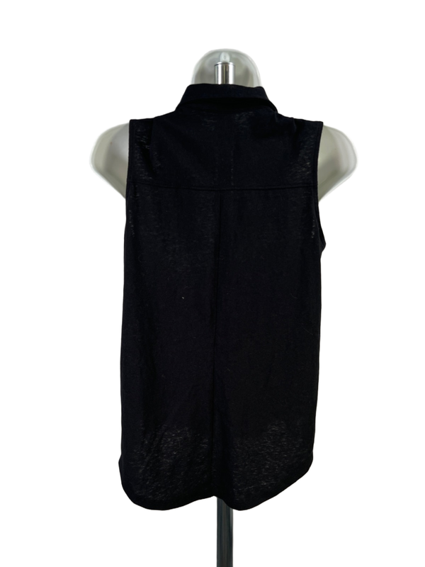 Sonoma Women's Black Basic Sleeveless Polo Shirt - S image 2