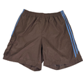 Adidas Men's Brown/Blue Striped Cargo Athletic Shorts - L