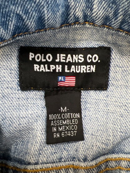 Ralph Lauren Polo Women's Light Wash Button Up Long Sleeve Denim Jacket - M image 3