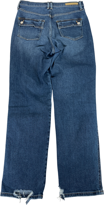 Cello Women’s Medium Wash Straight Leg Distressed Jeans - 3 image 2