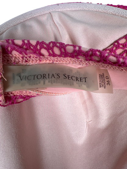 Victoria's Secret Women's Pink Halter Tie/Strapless Bikini Swim Top - 36D image 3