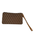 Dooney and Bourke Women's Tan/Beige Monogram Canvas Wristlet Wallet