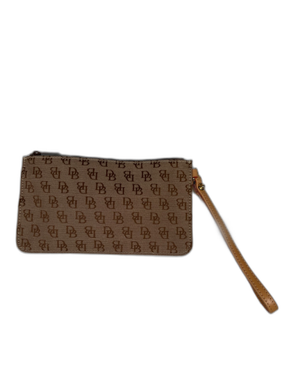 Dooney and Bourke Women's Tan/Beige Monogram Canvas Wristlet Wallet