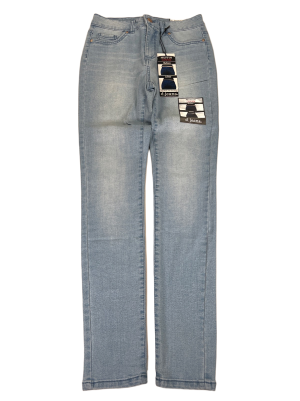 D Jeans Women's Light Wash Muffin Cover Skinny Jeans - 4