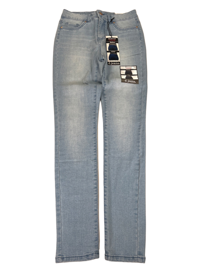 D Jeans Women's Light Wash Muffin Cover Skinny Jeans - 4