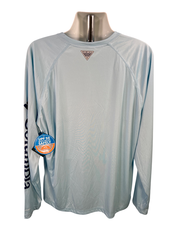 Columbia PFG Men's Blue Omni Shade Sun Protection Long Sleeve Shirt - XXL image 2