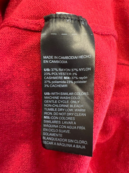 Chico's Women's Red Cashmere Blend Cowl Neck Long Sleeve Sweater - 1/US M image 4