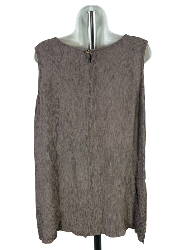 Chico's Design Women's Gray Textured Sleeveless Shirt - 3/US XL image 2