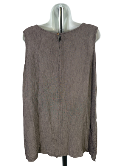 Chico's Design Women's Gray Textured Sleeveless Shirt - 3/US XL image 2