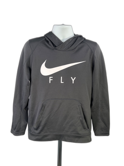 Nike Men's Gray Dri-Fit Fly Men's Gray Long Sleeve Pullover Sweatshirt - M