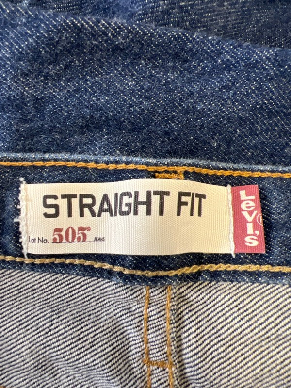 Levi’s Men’s Dark Wash 505 Straight Fit Denim Jeans - 34x32 image 3