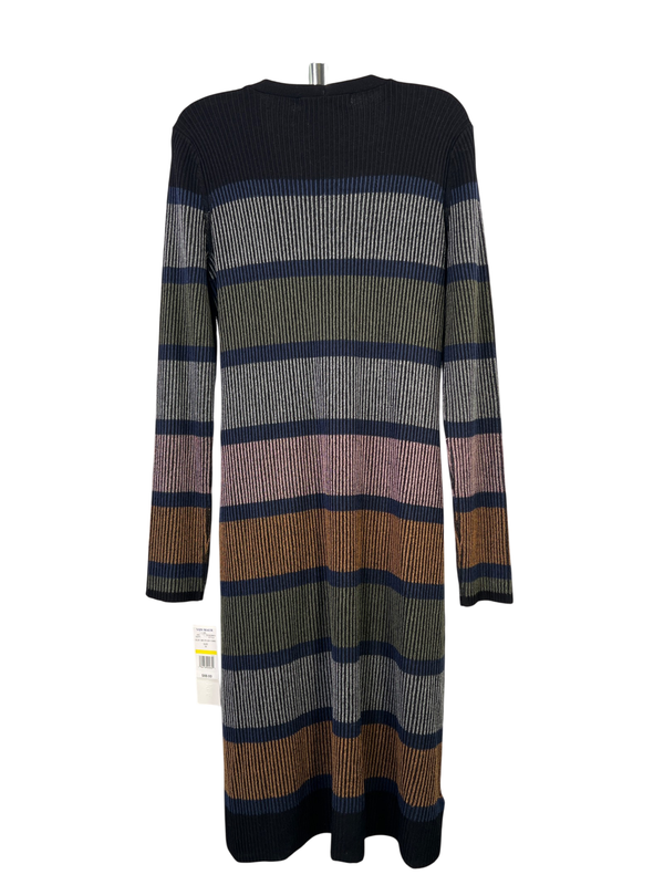 Adyson Parker Women's Multicolor Striped Button Up Long Sleeve Sweater Dress - M image 2