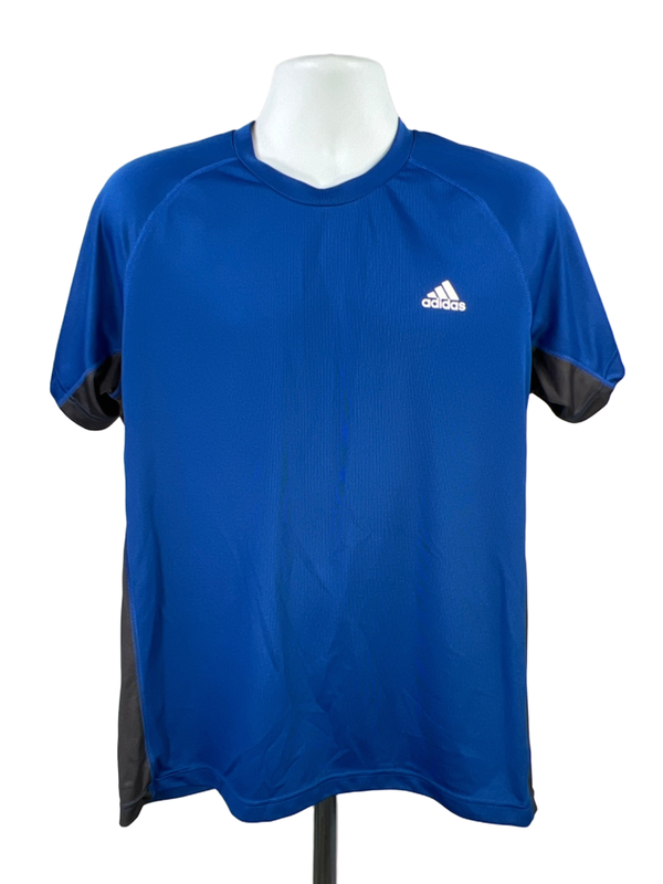 Adidas Men's Blue/Gray Short Sleeve Athletic Tee Shirt - L