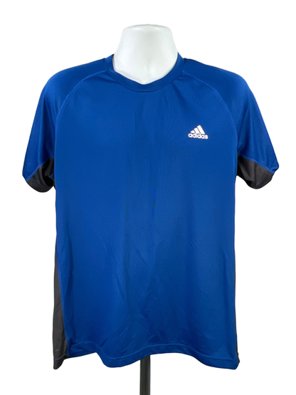 Adidas Men's Blue/Gray Short Sleeve Athletic Tee Shirt - L