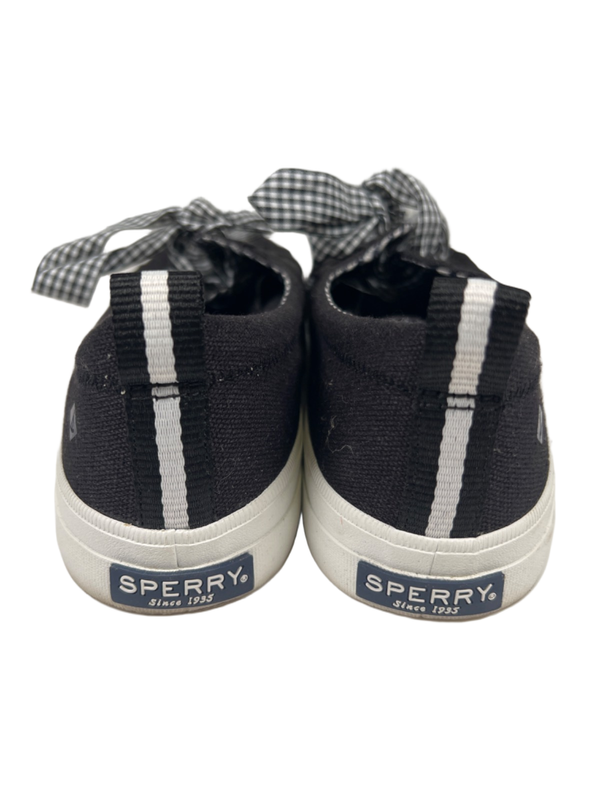Sperry Women's Black/White Gingham Crest Vibe Top-Sider Lace Up Sneakers - 8.5 image 4