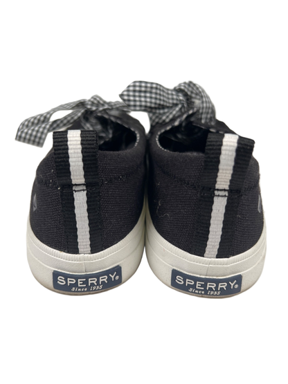 Sperry Women's Black/White Gingham Crest Vibe Top-Sider Lace Up Sneakers - 8.5 image 4