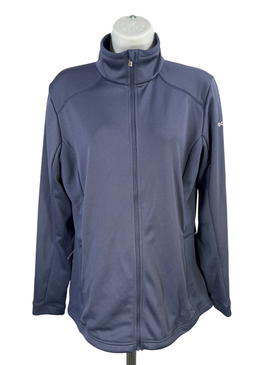 Columbia Women's Blue Long Sleeve Full Zip Athletic Jacket - L
