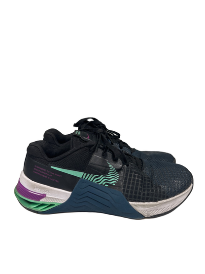 Nike Women's Black/Blue Valerian Metcon 8 Training Athletic Sneakers - 7.5