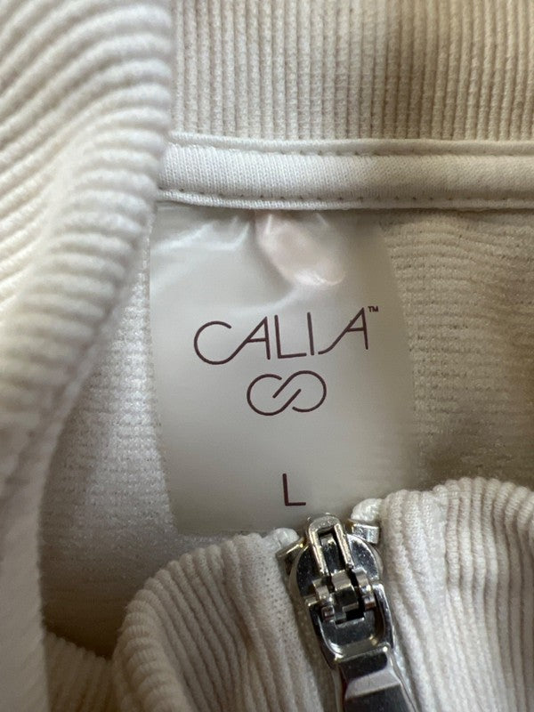 Calia Women's Beige Mock Neck Quarter Zip Sleeveless Pullover Shirt - L image 3