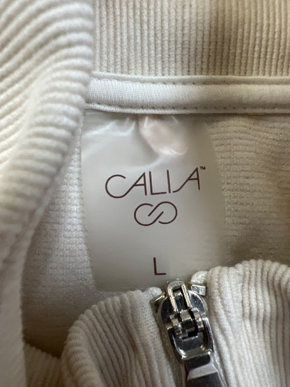 Calia Women's Beige Mock Neck Quarter Zip Sleeveless Pullover Shirt - L image 3