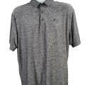 Under Armour Men's Gray HeatGear Short Sleeve Athletic Polo - L