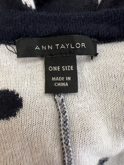 Ann Taylor Women's Blue Polka Dot Wrap Sweater - One Size image 3