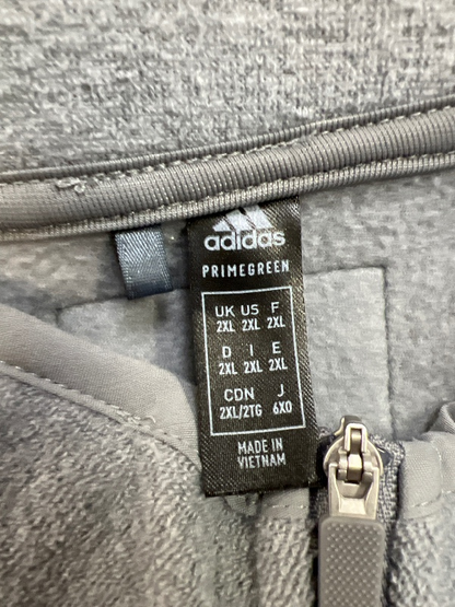 adidas Men's Gray 1/4 Zip Long Sleeve Pullover Sweatshirt - 2XL image 3