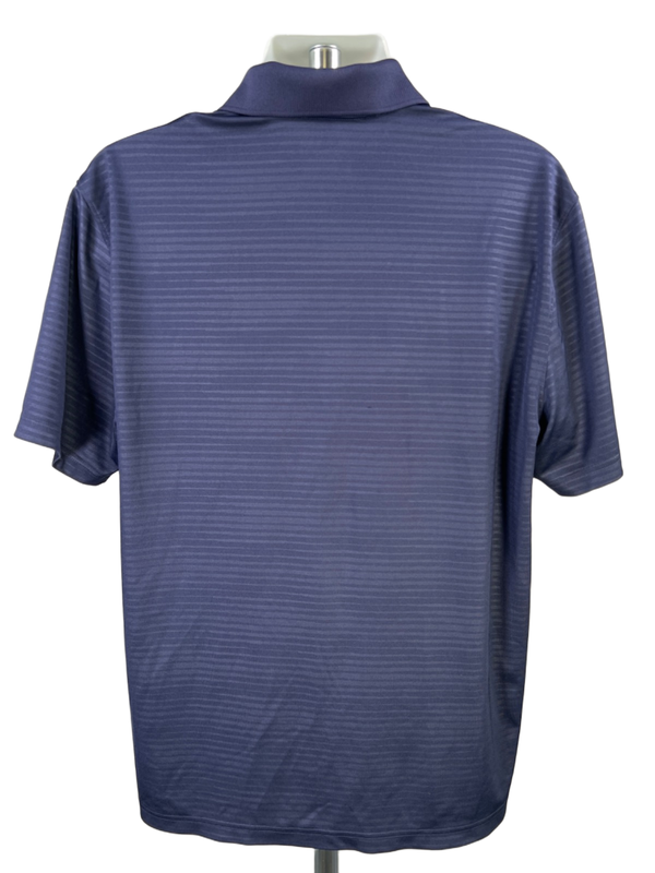 Under Armour Men's Blue Striped Short Sleeve HeatGear Polo Shirt - XL image 2