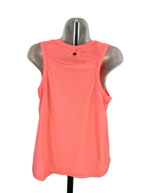 Calia Women's Bright Pink Horizontal Ribbed Sleeveless Athletic Tank Top - L image 2