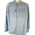 Cabela's Guidewear Men's Blue Vented Long Sleeve Fishing Shirt - XL Tall