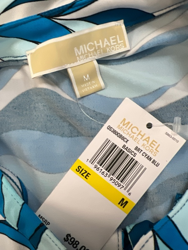 Michael Kors Women's Blue Sleeveless Shift Dress - M image 3
