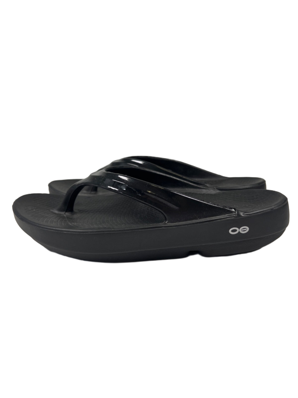 Oofos Women's Black OOlala Lightweight Flip Flop Sandals - 9 image 5