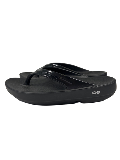 Oofos Women's Black OOlala Lightweight Flip Flop Sandals - 9 image 5