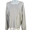 Polo Ralph Lauren Women's Blue/White Striped Knit Long Sleeve Sweater - L