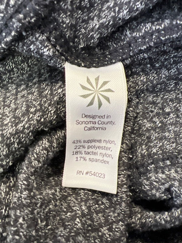 Athleta Women’s Black/Gray Criss Cross High Waisted Metro Leggings - M image 4